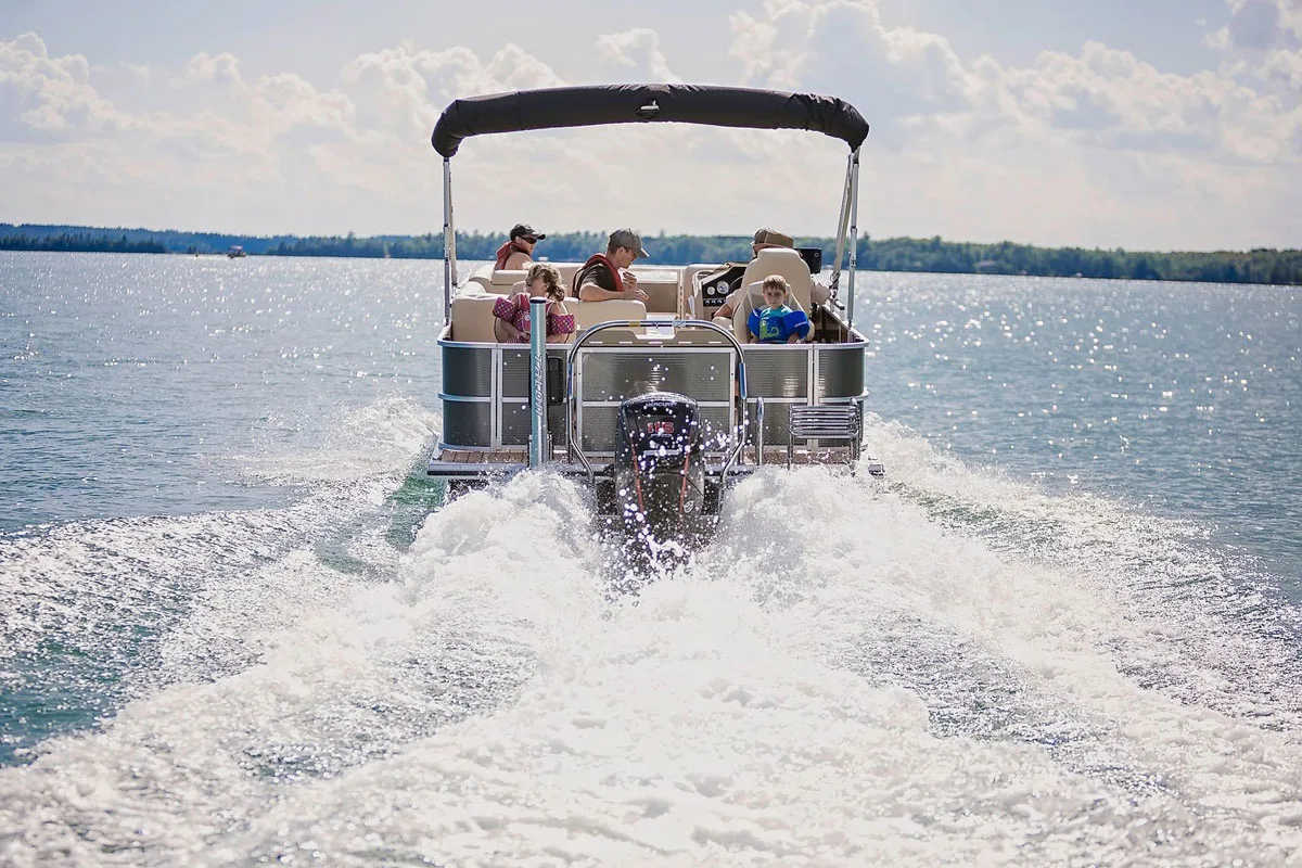 Pontoon Sailing Away