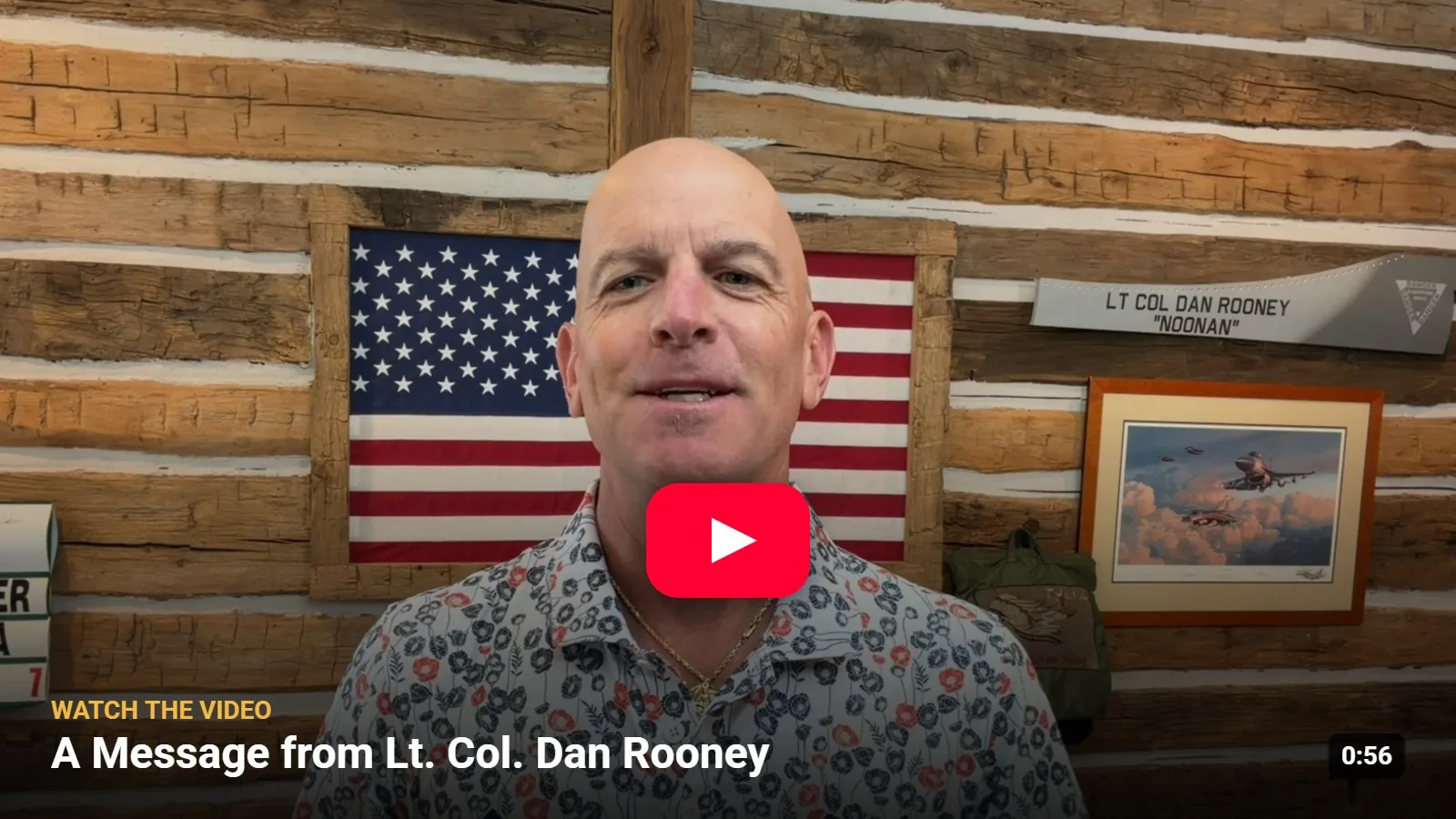 Watch: A Message from Folds of Honor Founder Lt. Col. Dan Rooney